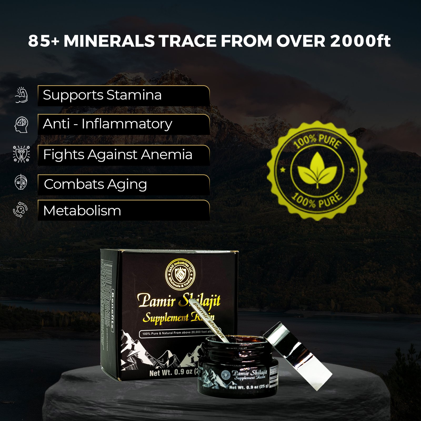 100 % Pure Pamir Shilajit Supplement Resin - Image 5